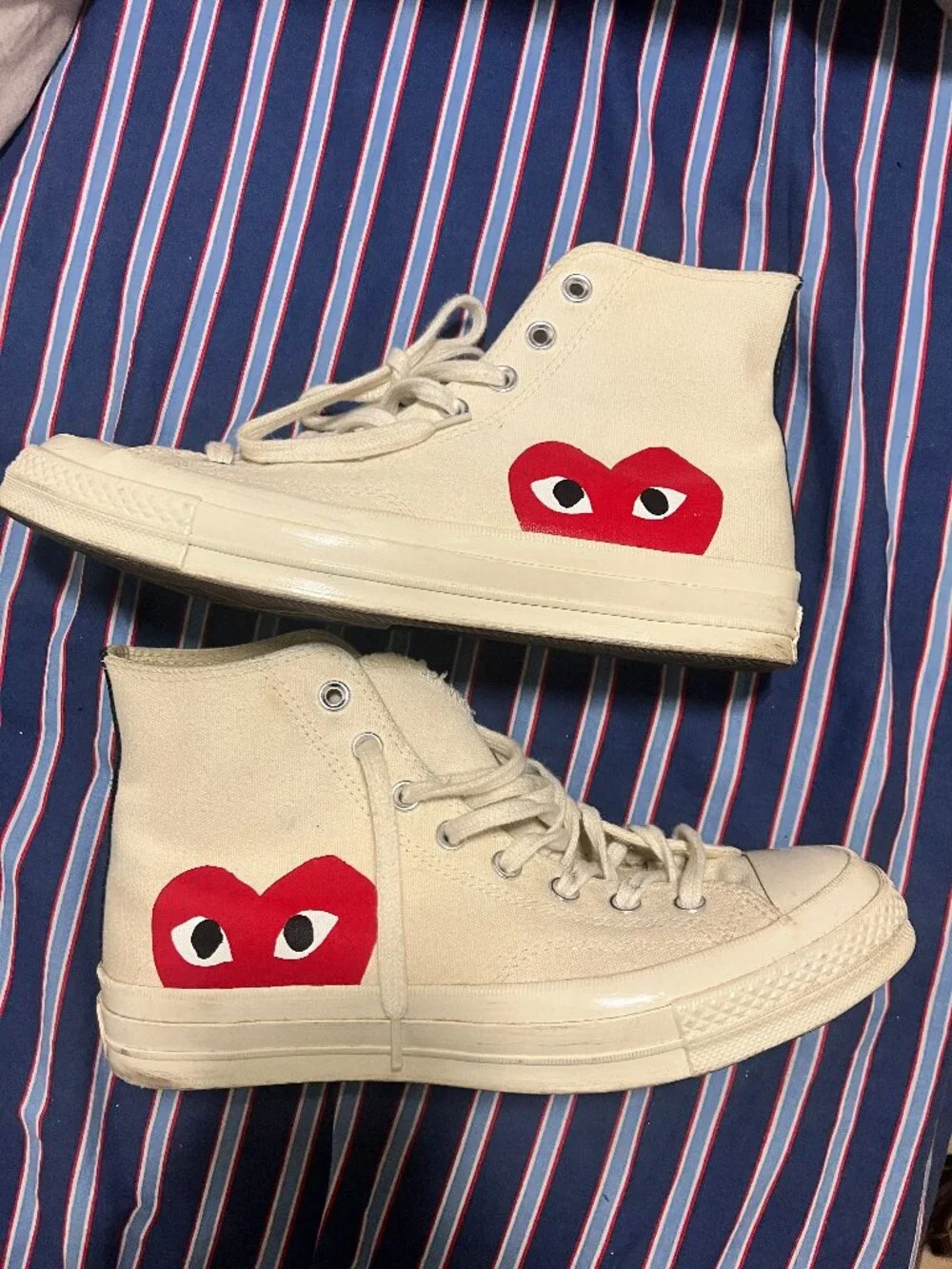 Comme des Garcons x Converse Big Heart High Top Chuck - Size 8 1/2 - Picture 1 of 7